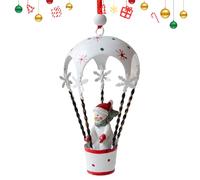 Decoraciones navideñas | Colgante de paracaídas de Papá Noel y el muñeco de nieve Decoraciones navideñas colgantes para chimenea, manto, escaleras, puertas y ventanas | Balcón perfecto, patio