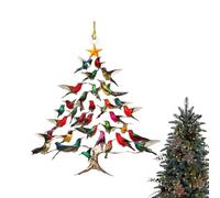 Decoraciones navideñas genéricas Colibríes - Colorido decoración apilable para pájaros | Colgantes coloridos para jardín Pared Fiesta Temporada