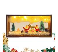Decoraciones navideñas genéricas iluminadas | Adjustable Brightness Atmosphere Night Light | Unique Winter Scene Decor for Kids' Rooms | Perfect for Holiday Celebrations and Cozy Nights