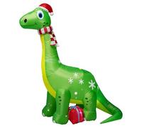Decoraciones navideñas hinchables gigantes con luces LED | Figuras de dinosaurios inflables para uso exterior, con ventilador incorporado y potente ventilador, resistente a la intemperie | para jardín