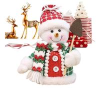 Decoraciones navideñas: muñeca de Temporada pequeña con el diseño de Vacaciones de muñeco de Nieve de Santa Claus para alegría , Estilo Adorable Suave, elaboración Reforzada, Organizador de jug