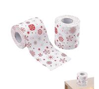 Decoraciones navideñas Papel higiénico divertido, rollo de papel higiénico con impresión de renos - Diseño de Navidad - Servilletas de papel de Navidad - Servilletas de papel higiénico para invierno