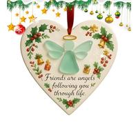 Decoraciones navideñas para Amistad, navideños de cerámica para Amigos como Recuerdo - Regalo Sentimental para Hermana collega Universidad, para cumpleaños, Vacaciones, Familia, Viaje, Trabajo