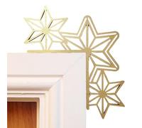 Decoraciones navideñas para marcos de puertas, Adornos navideños para puertas - Adorno de esquina de puerta con decoración de árbol de Navidad de estrella | Decoración de marco de puerta de madera, es