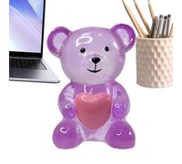 Decoraciones Oso para el Hogar | Animal de Mesa de Resina con Corazón | Lindas Decoraciones De Oficina De Oso - para el Hogar, Estantería, Salón, Dormitorio, Oficina, Interior, Ext