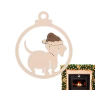 Decoraciones para árbol de Navidad para perros, recortes de madera de Navidad, recortes de madera con garra de perro, decoraciones de boda