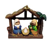 Decoraciones para belenes, estatuas de Resina, Figuras de Pesebre de la Sagrada Familia para Interiores, arreglos de Mesa navideños, Juego de resinas para belenes navideños