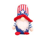 Decoraciones para el 4 de julio, gnomos patrióticos, adornos conmemorativos para el Día de los Presidentes del 4 de julio, decoración del hogar, paquete de 3 unidades Vjw177 (rojo, 19 cm)