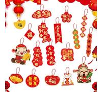 Decoraciones Para El Año Nuevo Chino 2026,Colgante Decorativo - Conjunto De 18 Piezas De Chinos - Para Decoración Del Hogar, Fiestas, Celebración Y Salón En El Festival De