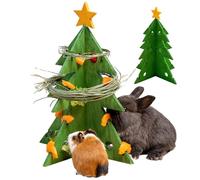 Decoraciones para El Árbol De Navidad Juguetes para Conejos - Estante De Alimentación De Cerditos D', Mini Puzzle De para Árboles, Soporte De Verduras De Madera para Conejito, C