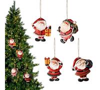 Decoraciones para el muñeco de Nieve - Colgante de Resina para árboles de Navidad, Colgante de Papá Noel para salón, Dormitorio, Patio, alféizar de Ventana, decoración para y