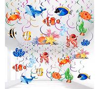 Decoraciones para fiestas bajo el mar, remolinos de techo, animales del océano