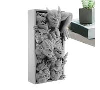 Decoraciones para libros de Demon Book Stopper - Figura de diablo de resina | Estatua gótica de terror para la escuela, el hogar, la oficina | Libros de resina, decoración del hogar con temática de