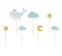 Decoraciones para muffins - ballena, 11-13,5 cm (1 VPE / 7 unidades)