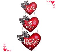 Decoraciones para Puertas del día de San Valentín Día de San Valentín Letrero de Puerta de Madera Corazón San Valentín Puerta Colgante Decoración San Valentín para Puerta Delantera, Pared, Porche