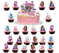 Decoraciones para tarta de cumpleaños, 25 unidades Cake Topper cumpleaños, Happy Birthday Cake Topper Chicos, Cumpleaños Fiesta Topper Pastel 3 Año, Decoraciones Cupcake para Niños