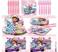Decoraciones para tarta de cumpleaños GB BULE vajilla de cumpleaños, contiene pancartas Lilo Stitch, platos de papel, tazas, servilletas, mantel rosa para la decoración de fiestas