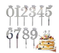 Decoraciones para tartas - Decoraciones Cupcake y artículos de | Topper acrílico con números para tartas - Para celebraciones, graduaciones, bodas, reuniones familiares jubilaciones chicos