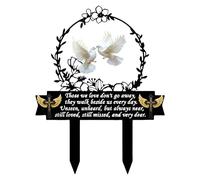 Decoraciones para tumbas - Marcadores de tumba, simpatía 2D estaca acrílica para cementerio, corazón y conmemoración de cruces | Marcadores de simpatía para el jardín al aire libre