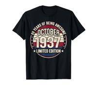 Decoraciones Vintage de cumpleaños 89 para Hombre, 89 años, 1937, 89 cumpleaños Camiseta