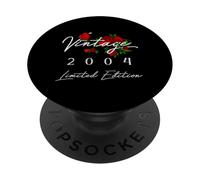 Decoraciones Vintage de cumpleaños número 22 Vintage 2004 22 años PopSockets PopGrip Adhesivo