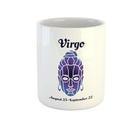 Decorada Taza de stoneware Virgo Divertido Taza de gráfico 330ML para Regalo de fin de curso,Desayuno,Regalo de san Valentín,Regalo para hermanos