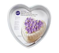 Decorador de Wilton preferido Porta de pastel en forma de corazn de 8 pulgadas. Partita para hornear para pasteles encantadores aluminio