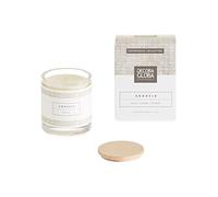 DECORAGLOBA - Vela Aromática en Vaso de Cristal - Fragancia ANDREIA - Aroma verde y fresco - Colección Grecia Experience - 50 Horas de Quemado (220gr)