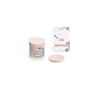 DECORAGLOBA - Vela Aromática en Vaso de Cristal - Fragancia Mis Momentos - Aroma de almizcle, sésamo y raíz de lirio - Colección Identity Mediterráneo - 50 Horas de Quemado (220gr)