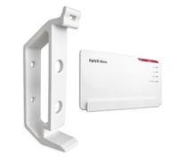 Decoralin Soporte de pared compatible con AVM Fritz!Box 5690 Pro - Soporte de pared para router hecho a medida - Incluye tornillos y fusible opcional para bridas - Blanco