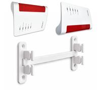 Decoralin Soporte de pared compatible con Fritz!Box 7590, 7590 AX, 7530, 7530 AX, 5590, 6660, 6670, 7690 - Router de pared con espaciador, incluye tornillos y tacos