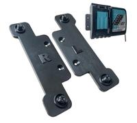 Decoralin Soporte de pared para cargador Makita DC18RC - Soporte de plástico negro - Instalación segura en pared con tornillos y tapones - Ahorro de espacio, duradero, diseñado y fabricado en Europa