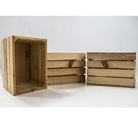 DECORANDO CON SAM 3 Cajas de Madera, 30x20x22cm Caja Natural, Beige. Incluye Imán de Regalo Personalizable.