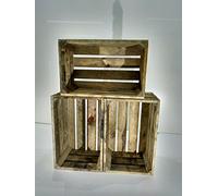 DECORANDO CON SAM Lote 3 Cajas DE Fruta Madera Pino Envejecido