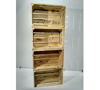 DECORANDO CON SAM Set 4 Cajas DE Madera Pino Natural Vintage