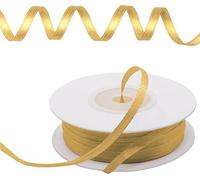 Decoraparty Cinta dorada brillante de 3 mm de doble raso, rollo de cinta elegante de color dorado cálido para bombonera, boda, aniversario, embalaje, Navidad, regalo - Longitud 50 m
