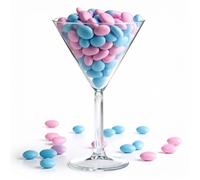Decoraparty Copa transparente para peladillas, copa de martini para peladillas, ceremonias, decoración de mesa, centro de mesa, decoración gigante grande para caramelos, bombones, 16 cm x 25 cm