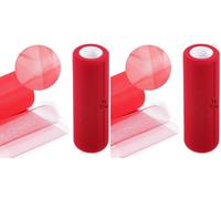 Decoraparty Rollo de tul rojo de 15 cm x 9 metros, bobina de velo elegante para decoración, regalos, manualidades, San Valentín, Navidad, paquetes, adornos de mesa, cinta (Paquete de 2)