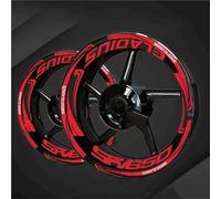 Decorar Accesorios para Motocicleta Pegatinas para Ruedas Llanta Reflectante Calcomanías Impermeables para Suzuki SFV 650(Style 3)