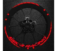 Decorar Calcomanías Reflectantes para Ruedas Motocicleta 17 Pulgadas para Suzuki GSX-R GSXR 750 600 1000 150(Style 8)