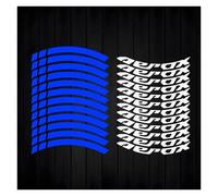 Decorar Pegatinas Reflectantes para Cubo Rueda Motocicleta Tiras Llanta Calcomanía para Yamaha para Aerox V1 V2 155 14 Pulgadas(Style 5)