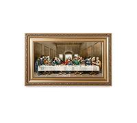 DECORARTS The Last Supper, Reproducciones de arte clásico de Leonardo da Vinci. Impresión giclée y arte enmarcado de calidad de museo para decoración de pared. 61 x 30 cm, tamaño enmarcado: 76 x 45 cm