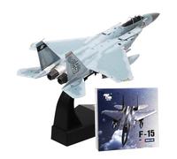 Decorate Airplane 1:100 for modelos de avión fundido a presión de aleación F14 F15 con base en portaaviones de la Marina de los EE. UU., avión militar a escala for Collection or Gift ( Color : F15 )