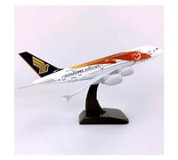 Decorate Airplane Modelo sólido estático de aleación for avión A380 de Singapur, 18CM, 1:400, con Pantalla Base, Modelo de avión for Collection or Gift