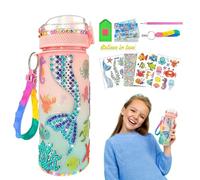 Decorate Water Bottle Girls | Crea tu propia botella de agua con pegatinas, juguetes de arte y artesanía, juguetes de pintura para niñas de, viajes, escuela, camping, picnics y deportes b 6-12 años