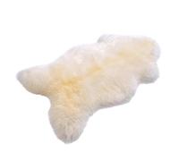 Decorating Sheepskins Alfombra de piel de cordero, color blanco, 130 - 140 cm, piel de oveja suave, auténtica, natural, sin olor, piel de oveja