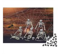 Décoration d'Halloween Cadeau Unique Décoration Intérieure Style squelette effrayant Jeu Éducatif Challenge Toy Adultes & Enfants Des 14 ANS 38x26cm/1000pcs