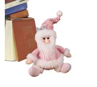 Décoration Noël - 12 Pouces Père Noël | Peluche Figurine Festive - Santa Claus Rose en Tenue Salopette Charmante Idéale Pour Cheminée Table Jardin ou Bureau Décor Hivernal et Fêtes Saisonnières