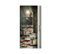 Decoration of toilet door in blood 76,2 x 152 cm