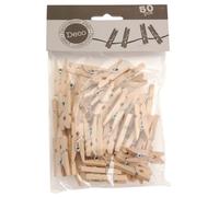 Decoration Pegs, Mini Clips de Madera, 50 pcs